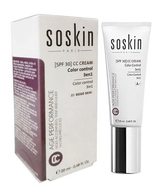 CC Cream Color Control 3 in 1 SPF30 от Soskin